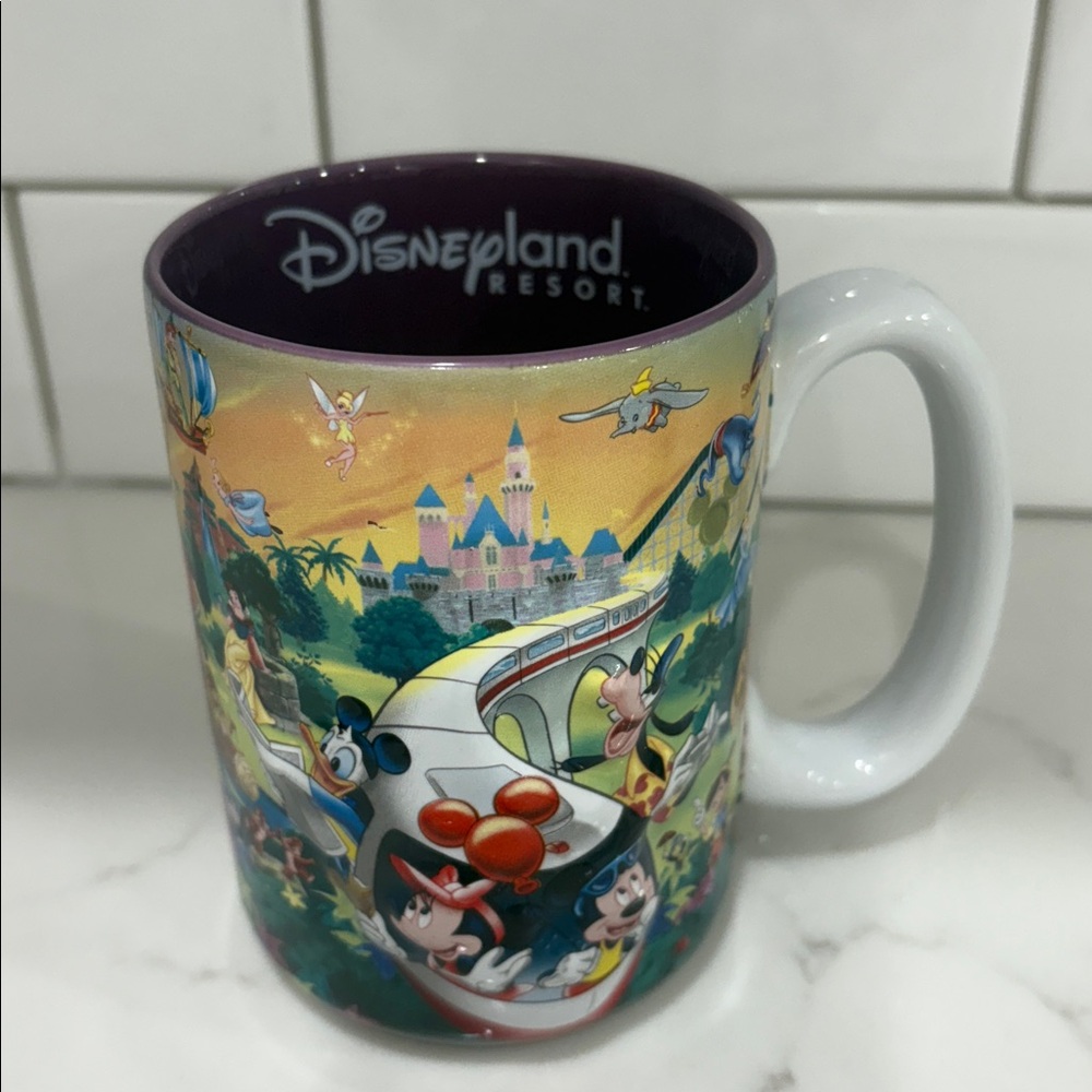Disneyland Resort Grandma 3D Monorail Mug Park Scene Purple Interior Retired‎